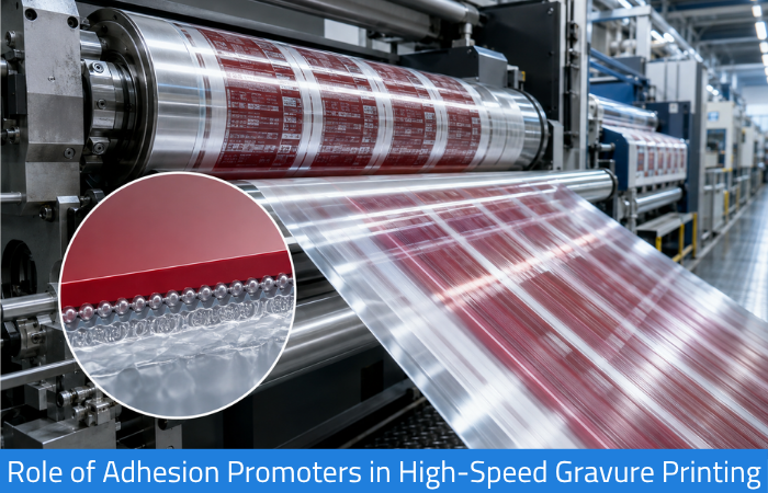 Role of Adhesion Promoters in High Speed Gravure Printing